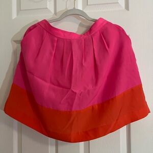 J. Crew Pink and Orange Mini Skirt
